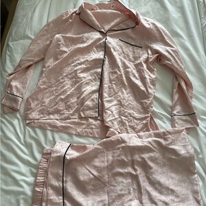 Victoria’s Secret glazed satin Pink Women's Pajama Set large long
